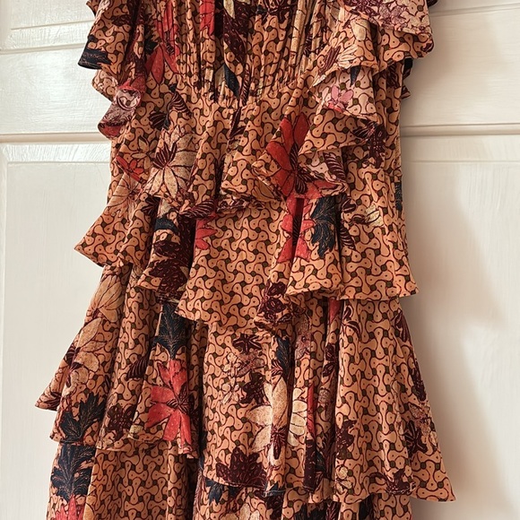 Ulla Johnson Ayla Mini Dress SILK Flutter Floral Tropical Ruffle NEW NWT Size 8 - Picture 16 of 17